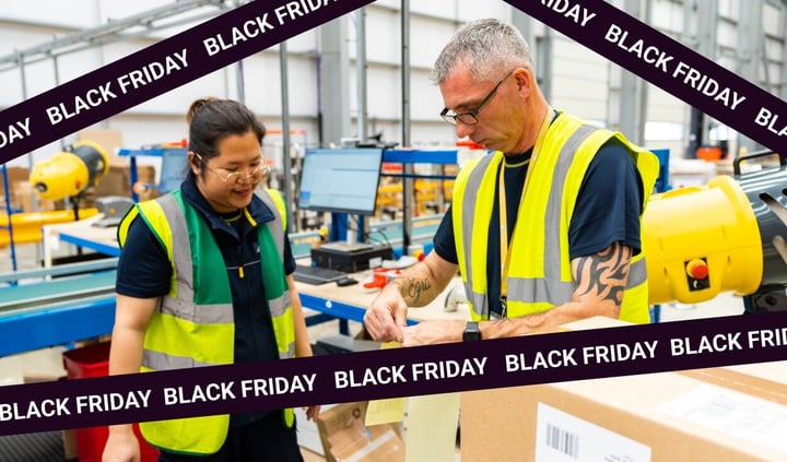 Black Friday warehouse workers